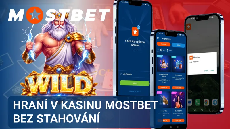 Hraní kasina Mostbet v mobilním prohlížeči bez instalace aplikace