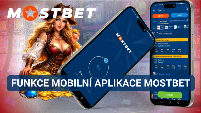 Funkce mobilní aplikace MostBet se sázkami, casinem a správou účtu