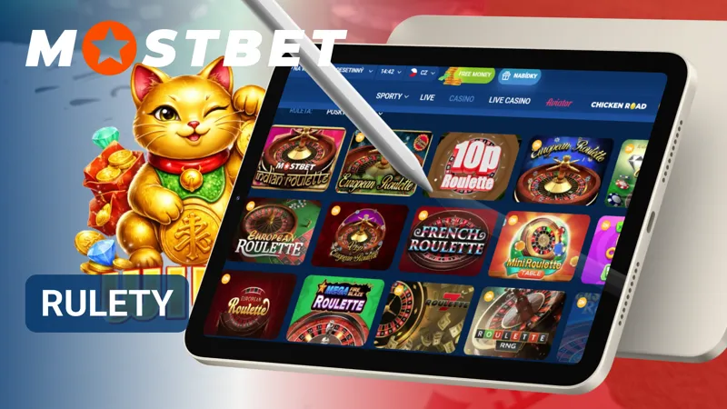Ruleta v Mostbet Casino s různými herními variantami