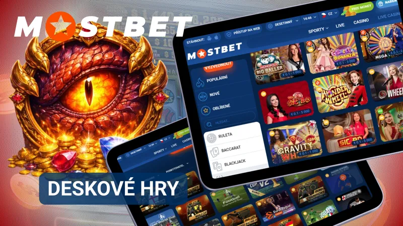 Deskové hry v Mostbet Casino s různými pravidly a limity