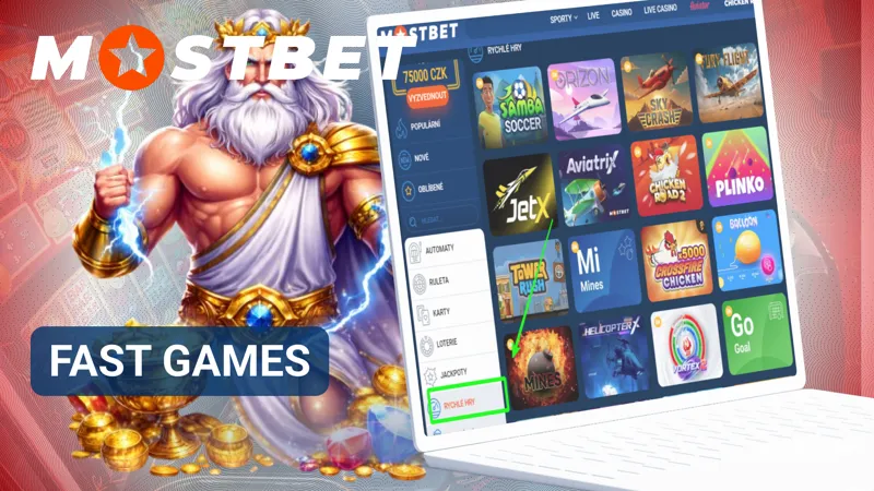 Rychlé hry Mostbet Casino s krátkými koly a okamžitými výsledky