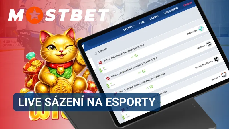 Live sázení na esporty v MostBet během probíhajících zápasů