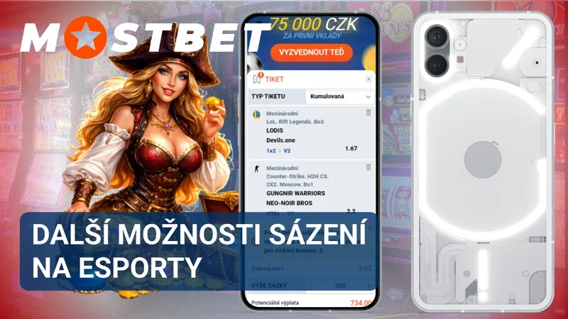 Další možnosti sázení na esporty v MostBet s různými funkcemi