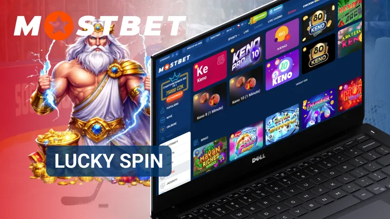 Účastník otáčí kolem Lucky Spin a sleduje možné bonusové výhry.