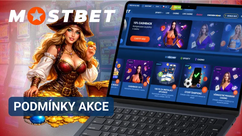 Proces aktivace free spinů zobrazuje požadavky na splnění bonusových pravidel v účtu MostBet.