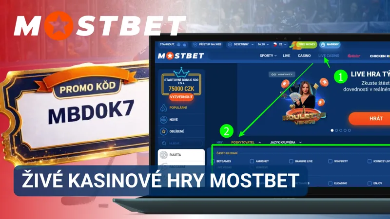 Živé kasinové hry MostBet s ruletou, blackjackem a pokerem