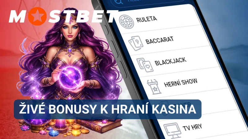 Bonusy pro live kasino Mostbet při hraní s krupiérem