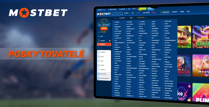 Poskytovatelé na webu MostBet