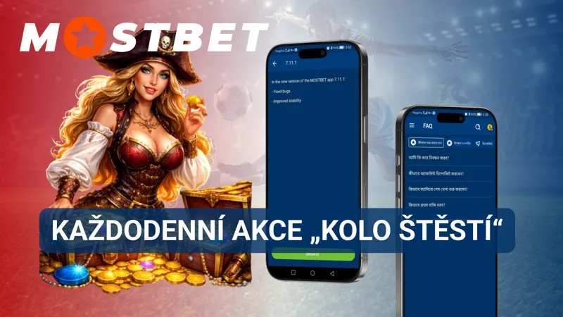 Každodenní akce Kolo štěstí MostBet s bonusovými odměnami
