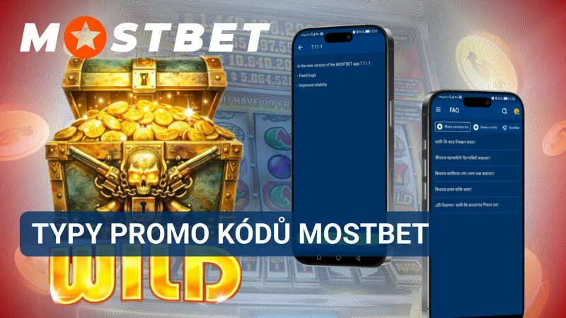 Přehled různých druhů promo kódů MostBet je zobrazen v bonusové sekci platformy.