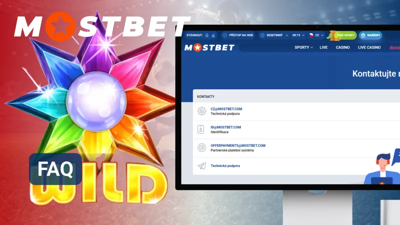 Čtenář prochází sekci FAQ s odpověďmi na otázky týkající se promo kódů MostBet.
