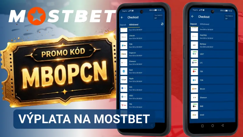 Výplata peněz na Mostbet s přehledem dostupných metod