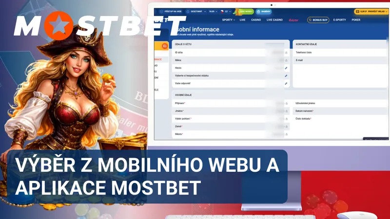 Výběr peněz v Mostbet přes mobilní web a aplikaci