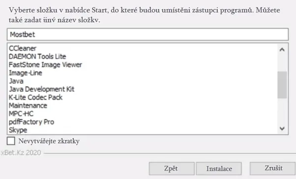 PC verze hry Mostbet
