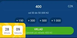 Vklad na účet Mostbet – zadání částky