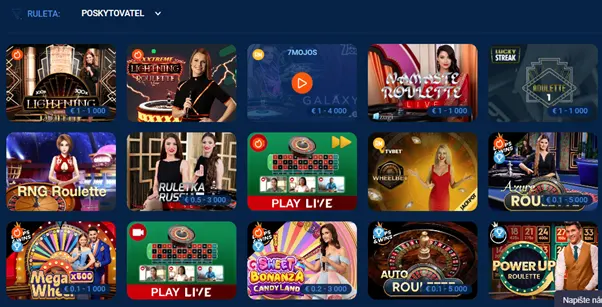 Ruleta v kasinu MostBet