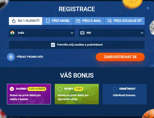 Zaregistrujte se na MostBet